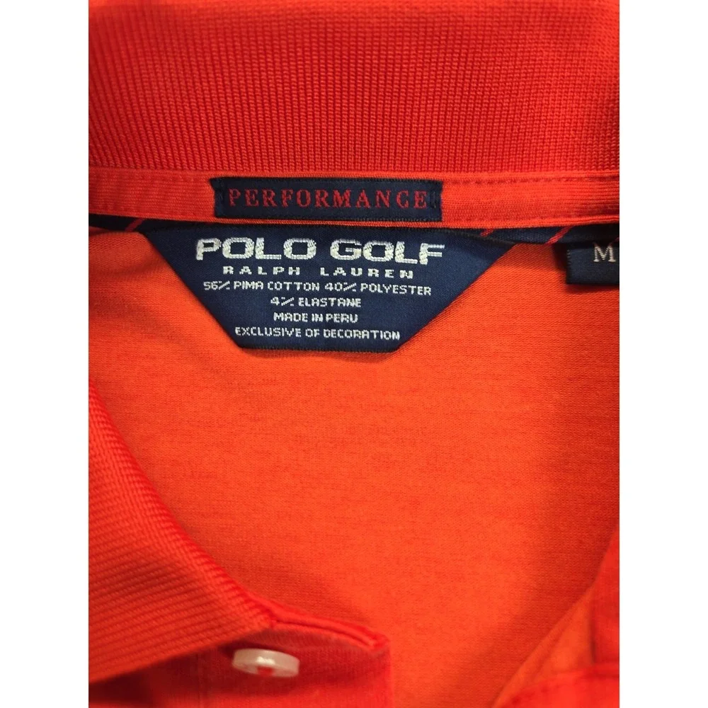Ralph Lauren Performance M Big Pony AJGA Golf Polo Golf Red